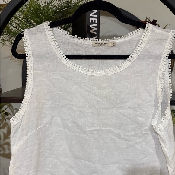 Valentina Naldi Made in Italy Linen Sleeveless Top Size Small - Picture 2 of 6